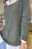 Made in Italy Conrad Body Skim Knit Jumper Dark Khaki